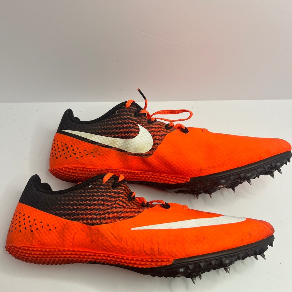 Nike Zoom Rival S 8 Mens 14 Orange Black Track Field Sprint Spikes 806554-811 - Picture 3 of 9